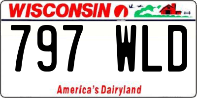 WI license plate 797WLD