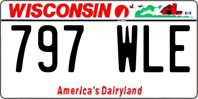 WI license plate 797WLE