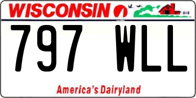 WI license plate 797WLL