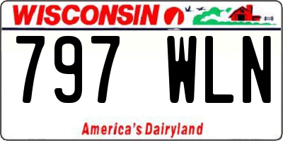 WI license plate 797WLN