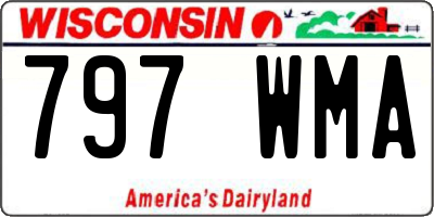 WI license plate 797WMA