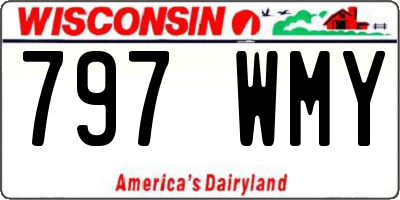 WI license plate 797WMY