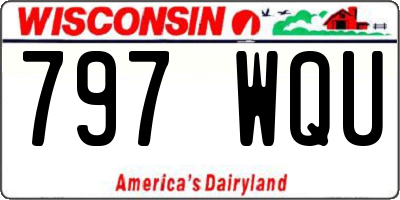 WI license plate 797WQU