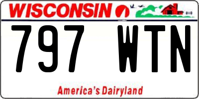WI license plate 797WTN