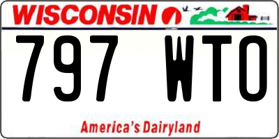 WI license plate 797WTO