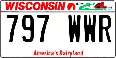 WI license plate 797WWR