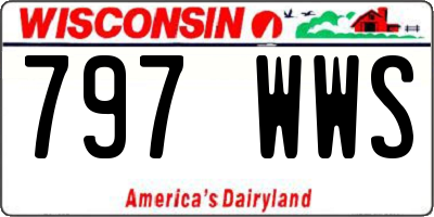 WI license plate 797WWS