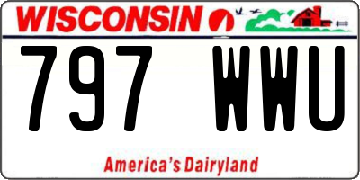 WI license plate 797WWU