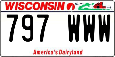 WI license plate 797WWW