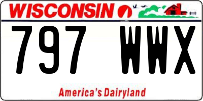 WI license plate 797WWX