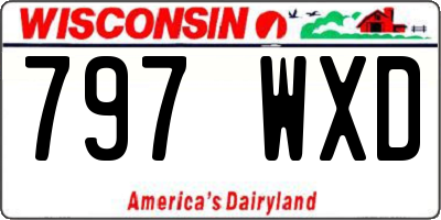 WI license plate 797WXD