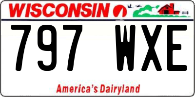 WI license plate 797WXE