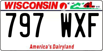 WI license plate 797WXF