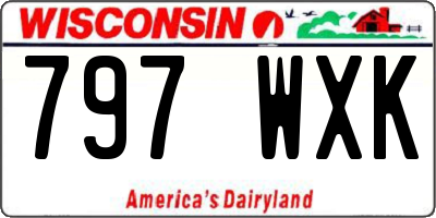 WI license plate 797WXK