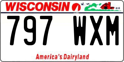 WI license plate 797WXM
