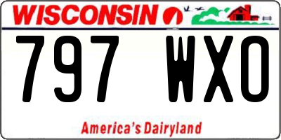 WI license plate 797WXO