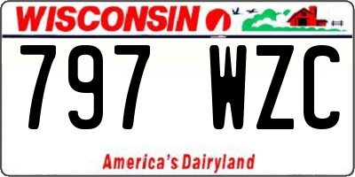WI license plate 797WZC