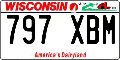 WI license plate 797XBM