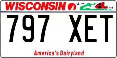 WI license plate 797XET