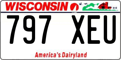 WI license plate 797XEU