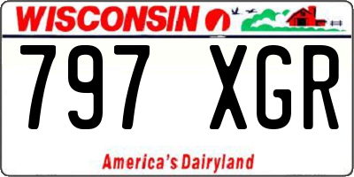 WI license plate 797XGR