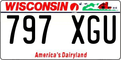 WI license plate 797XGU