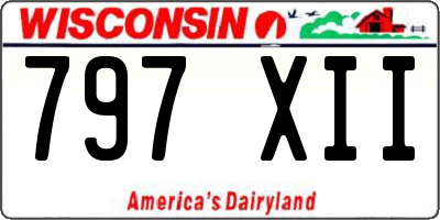 WI license plate 797XII