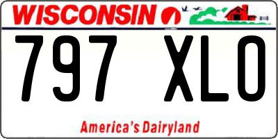 WI license plate 797XLO