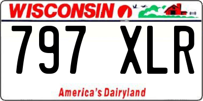 WI license plate 797XLR