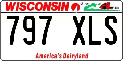 WI license plate 797XLS