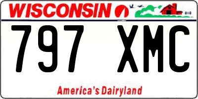 WI license plate 797XMC