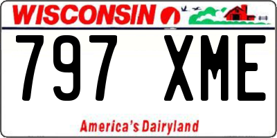 WI license plate 797XME