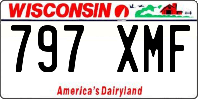 WI license plate 797XMF