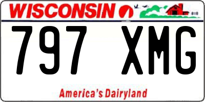 WI license plate 797XMG