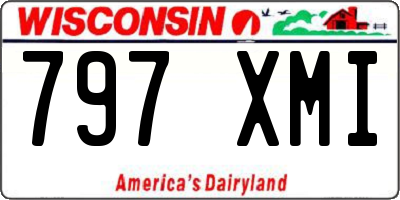 WI license plate 797XMI