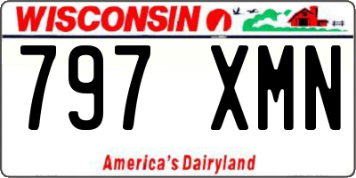 WI license plate 797XMN