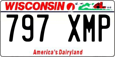 WI license plate 797XMP