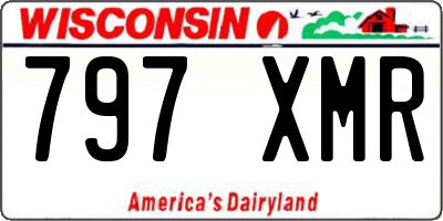 WI license plate 797XMR