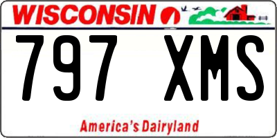 WI license plate 797XMS