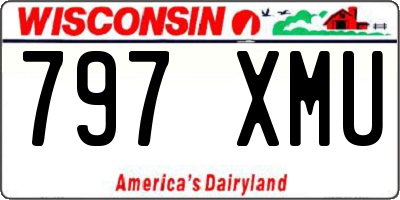 WI license plate 797XMU