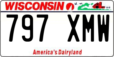 WI license plate 797XMW