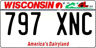 WI license plate 797XNC