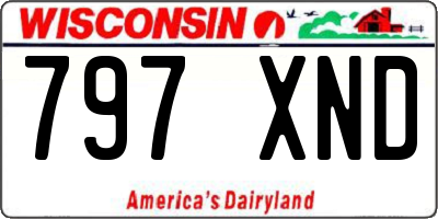 WI license plate 797XND