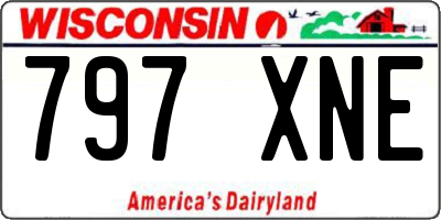 WI license plate 797XNE