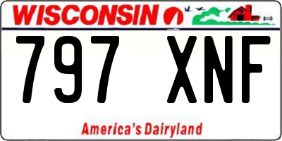 WI license plate 797XNF