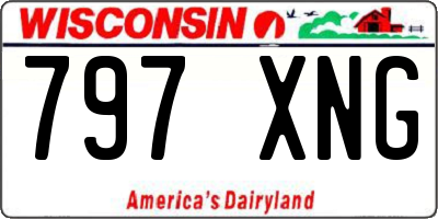 WI license plate 797XNG
