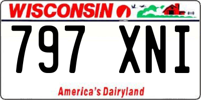 WI license plate 797XNI