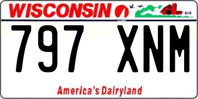 WI license plate 797XNM