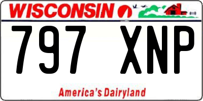 WI license plate 797XNP