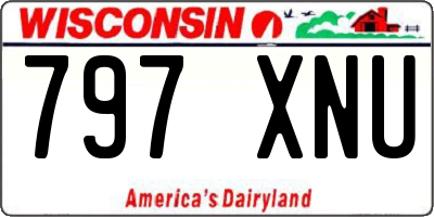 WI license plate 797XNU
